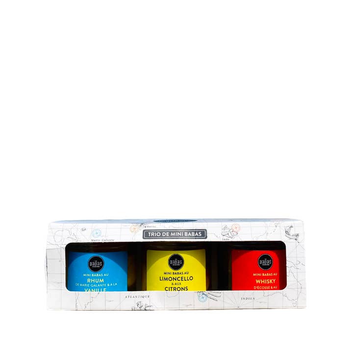 LES BABAS DE SAINT-MALO – Großhandel Kuchen – Mini-Babas Trio Nr. 1: Vanille-Rum - Zitronen-Limoncello -