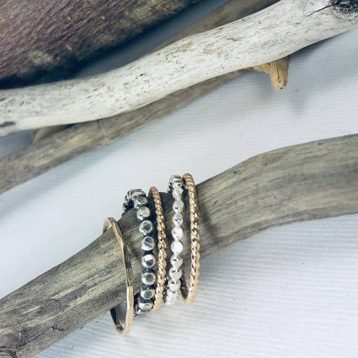 Laura J Designs - Wholesale Band/Stacked Ring - Zen Garden Stacking Rings