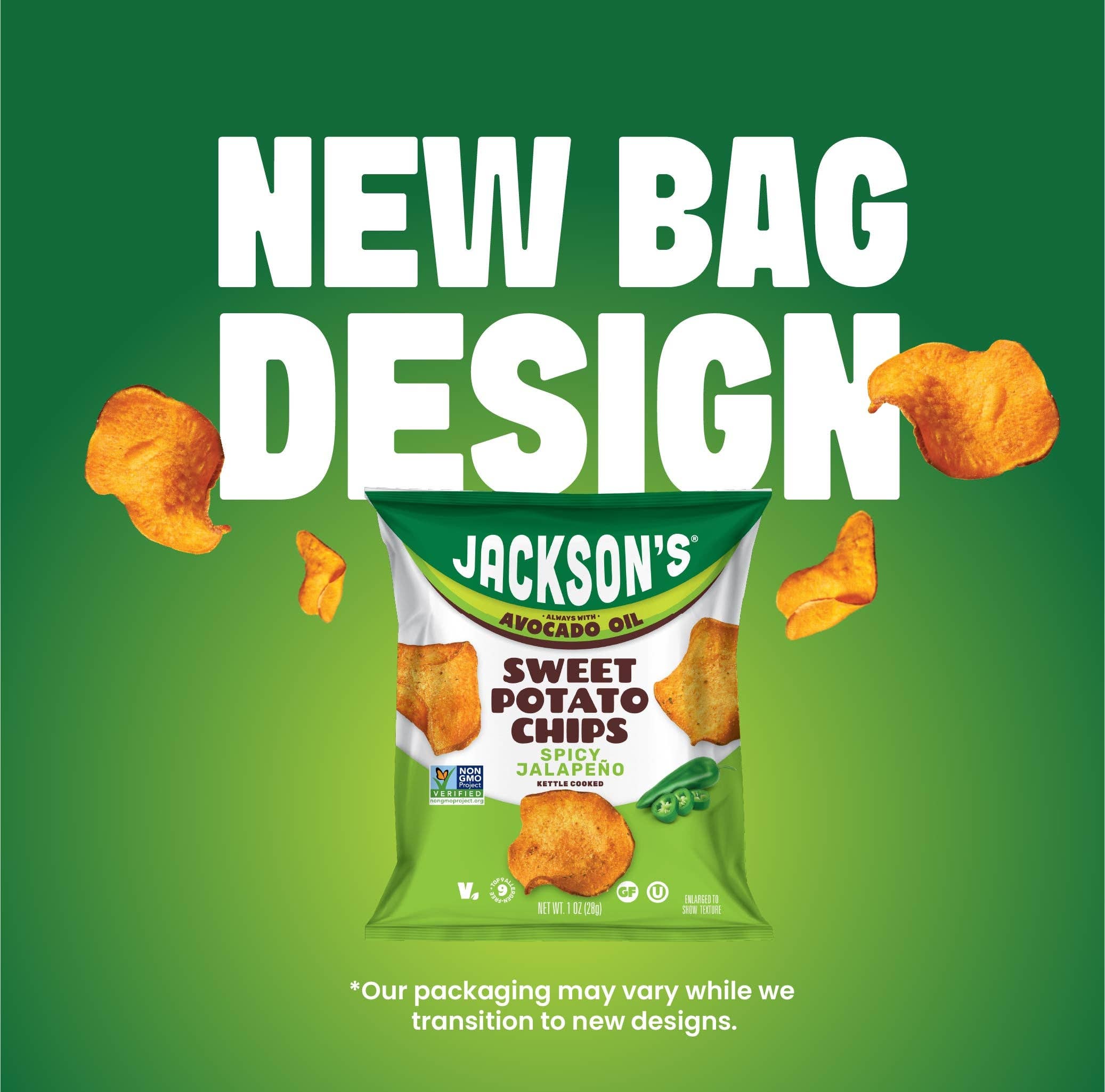 Jackson's - Wholesale Chips - Variety Pack Sweet Potato Chips in Avocado Oil 1oz (Pack of 30)8