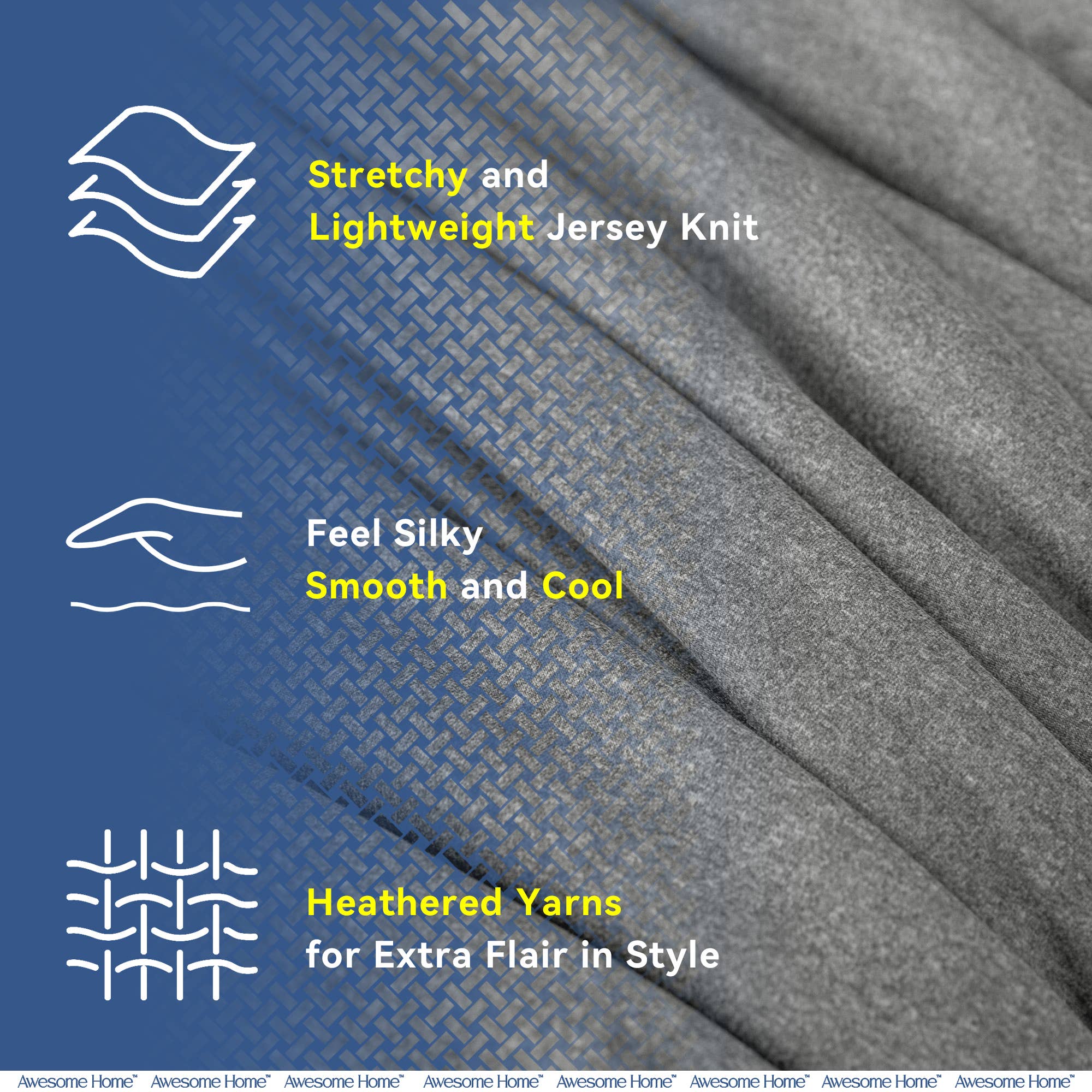 Awesome Home - Wholesale Bedding Set - Soft Easy Care Jersey Comforter Set, 2-Piece5