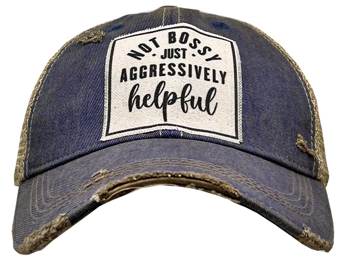 Vintage Life - Wholesale Trucker hat – Women’s - Not Bossy Just Aggressively Helpful Trucker Hat Baseball Cap