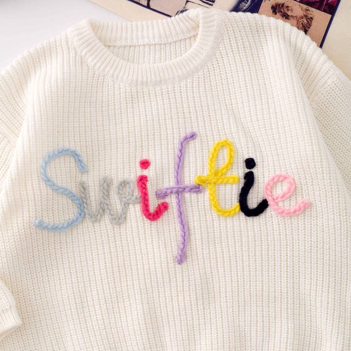 Little Trendy - Wholesale Knit Sweater - Kids - Swiftie embroidery sweater taylor swift inspired sweater