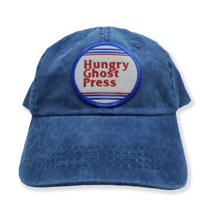 Sombrero de papá lavado con parches de Nueva Inglaterra para venta al por mayor de Hungry Ghost Press