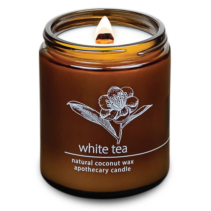 White Tea | 8 oz Apothecary Candle for wholesale by Hemlock Park