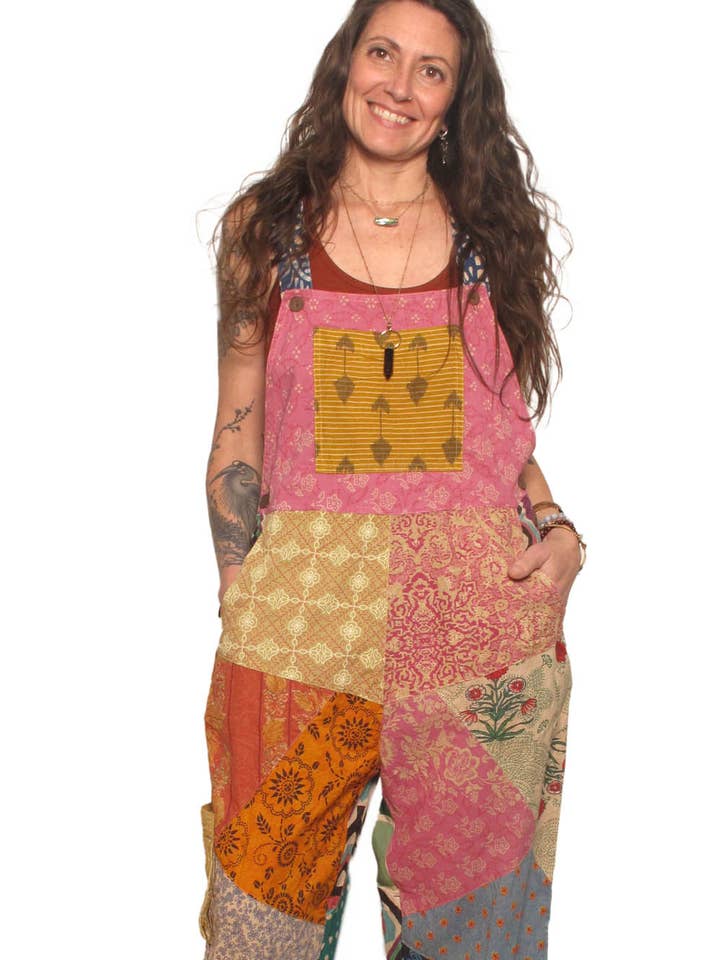 2263 Patchwork Overalls in Cotton Print and other Purchase Wholesale print overalls. Free Returns & Net 60 Terms on Faire trending on Faire.