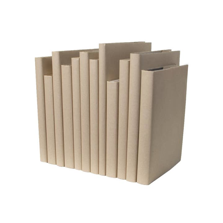 Decorative Tan Books - Khaki Oversized Wrapped for wholesale by Booth & Williams