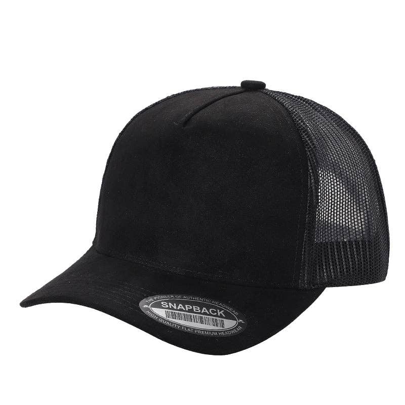 Burzip collection - Wholesale Trucker Hat - Unisex - TC2-PC>5PANEL SUEDE FRONT AND MESH BACK CAPS SUM PREPACK  0
