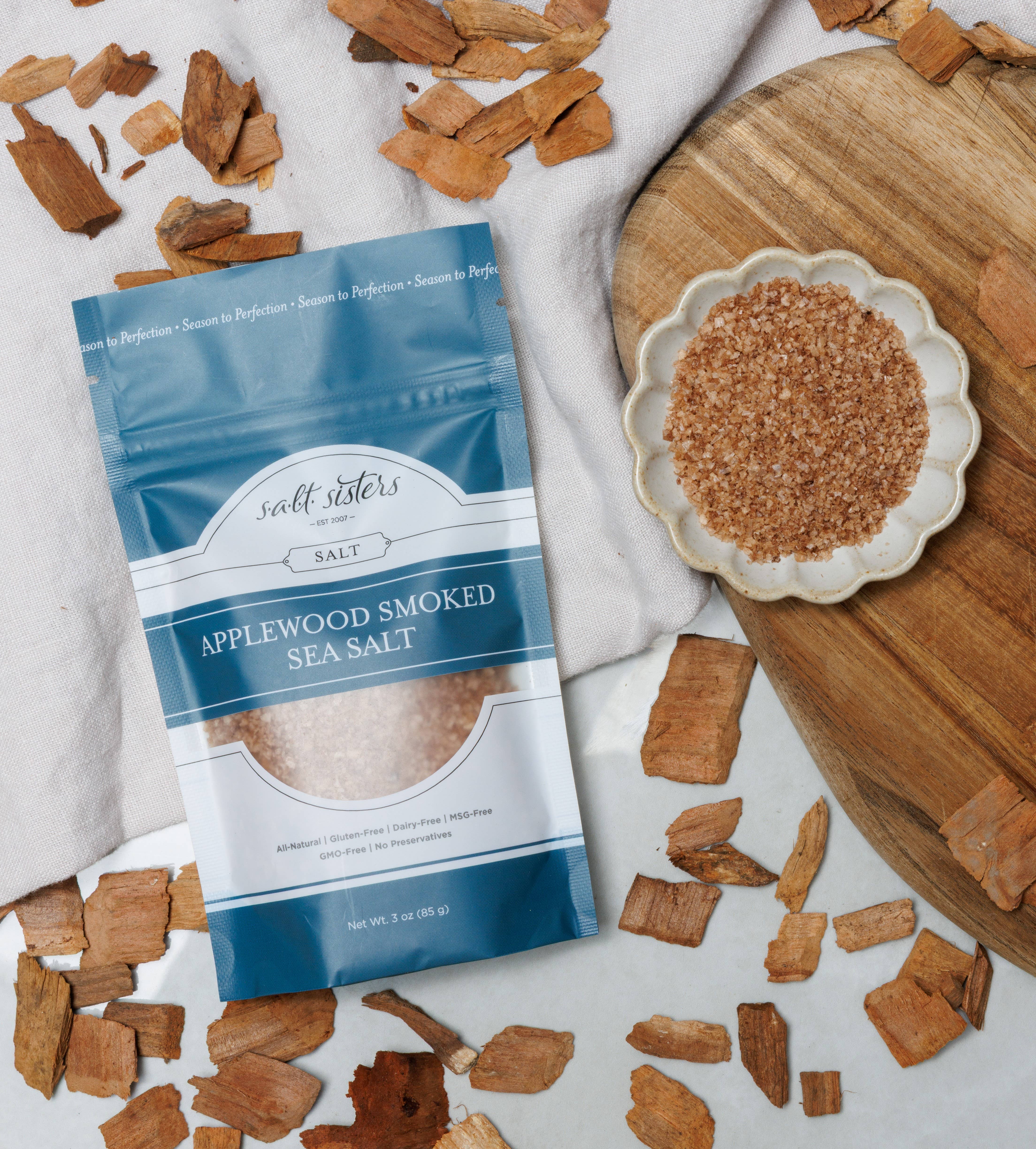 Salt Sisters - Vente Sel - Sel de mer entièrement naturel - Fumé au bois de pommier - Sachet de 85 g3