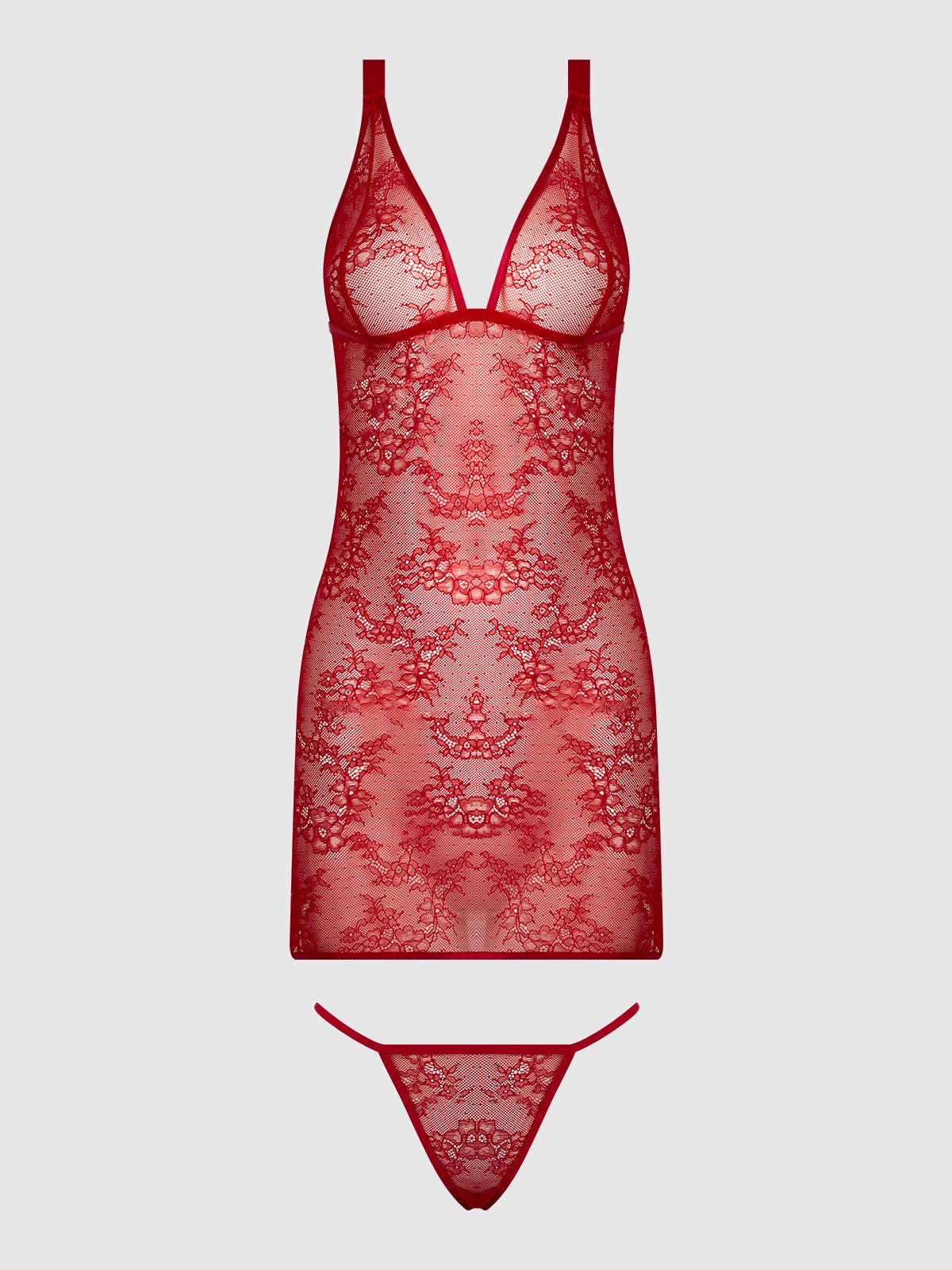 House of Desire - Wholesale Lingerie Set - Women's - KIKI LACE STRAPPY & BACKLESS CHEMISE & G-STRING SET15