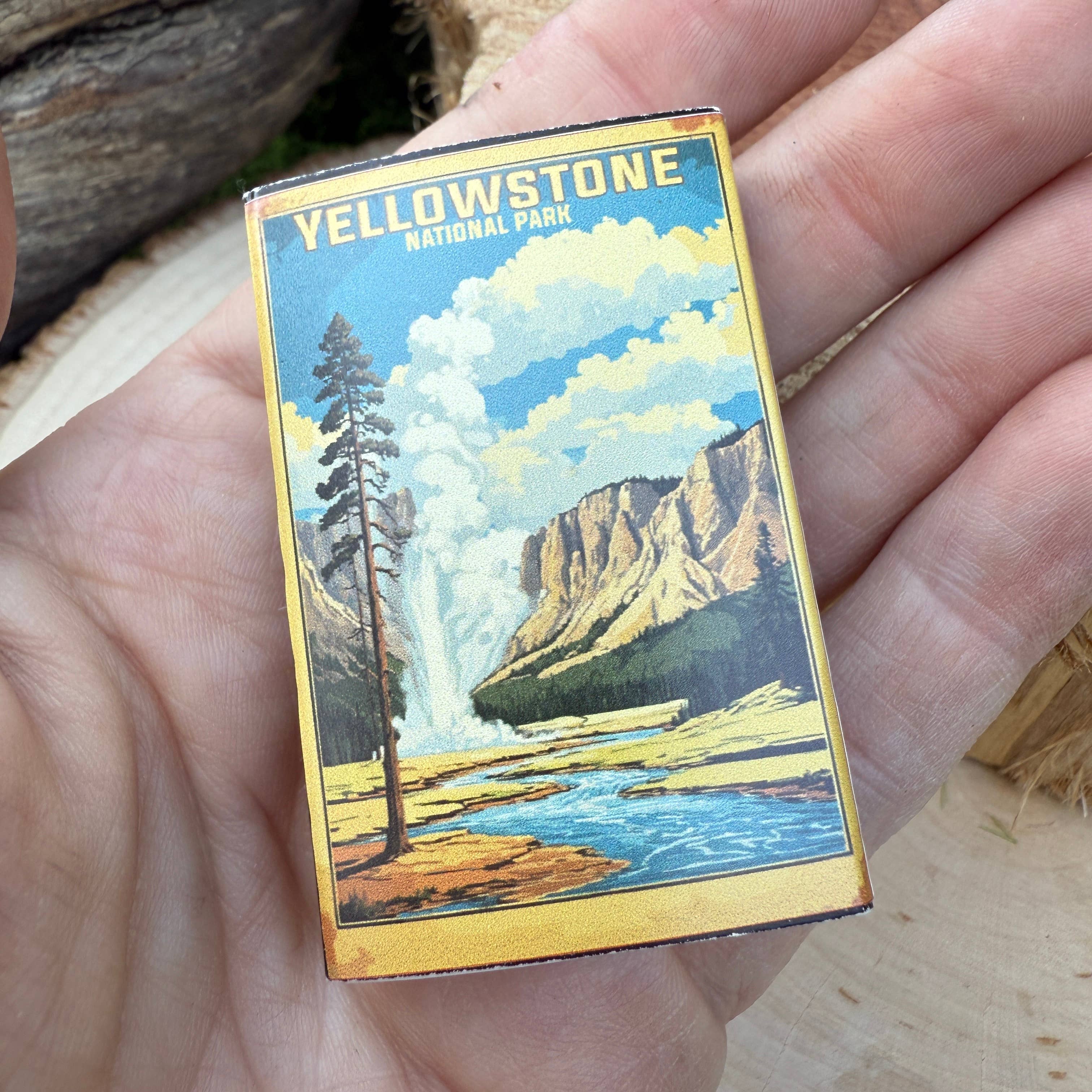 National Parks and Beyond - Wholesale Matches - Yellowstone Vintage-looking National Park Matchboxes1