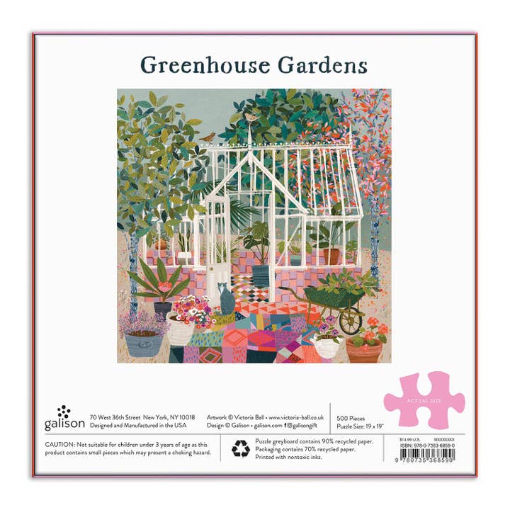 Chronicle Books - Wholesale Puzzle - Adult - Greenhouse Gardens 500 Piece Puzzle3