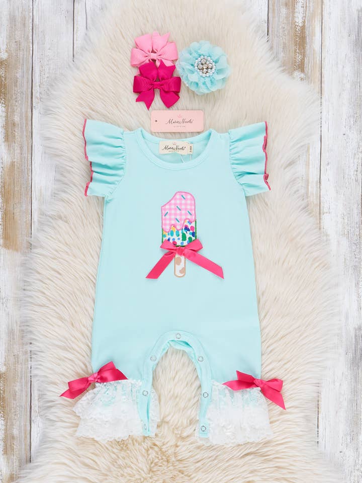 Marie Nicole Clothing - Wholesale Jumpsuit - Baby - Cowgirl Popsicle Ruffle Romper