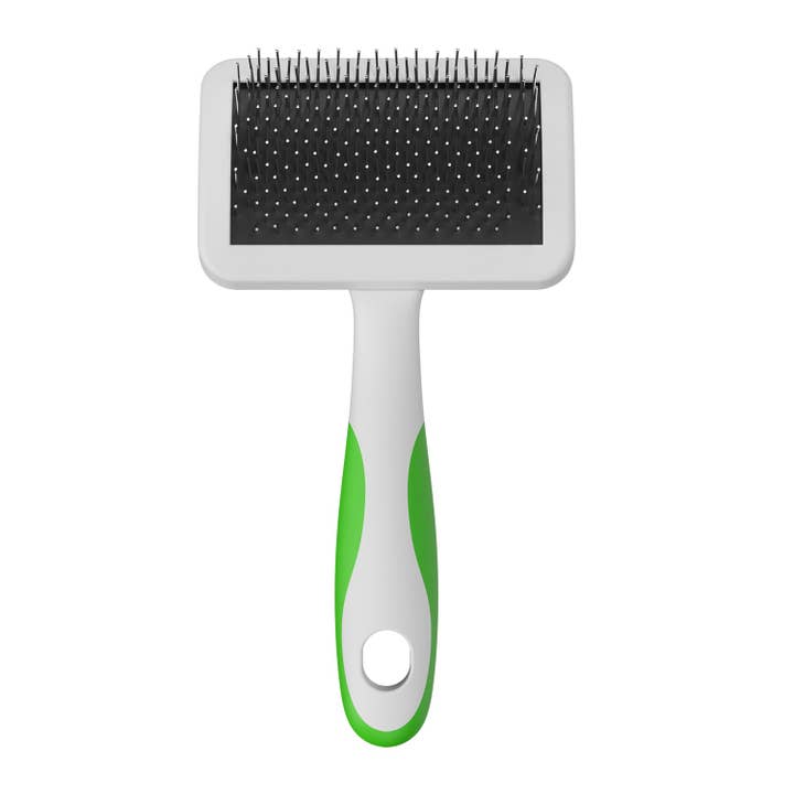 Pet Palette Distribution - Wholesale Pet Grooming Tool - Dog - Andis Medium Firm Slicker Brush - Green/White - VBL