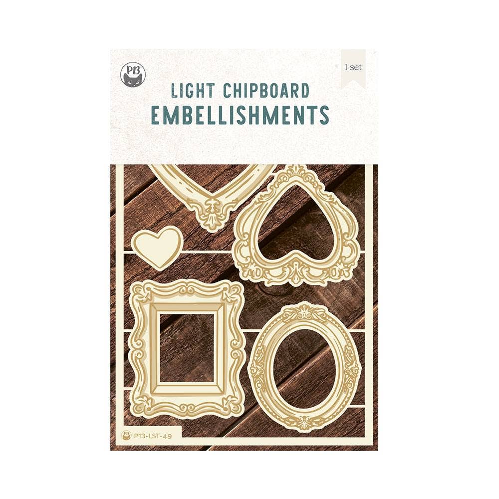 P13 - Wholesale Craft Supplies - Light chipboard embellishments Love Stories 06, 4x6", 6pcs1