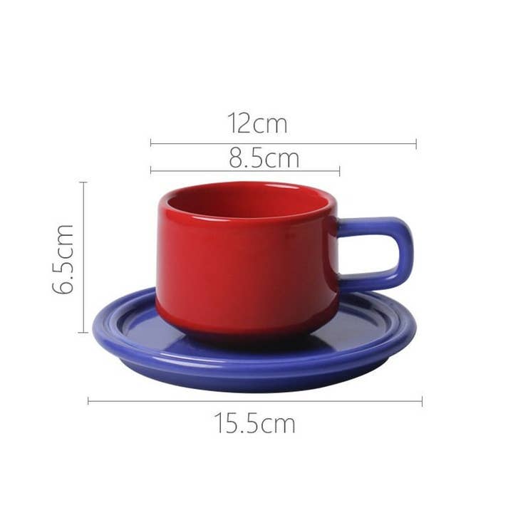 Gohobi - Wholesale Coffee Mug - Gohobi colourful coffee cup and saucer teacup mug japanese korean vintage style art deco coffee mug tea cup tea mug