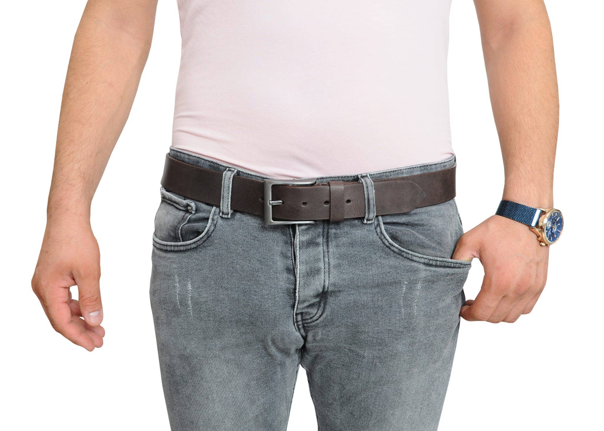 Cintura Uomo 150 Cm BELTINGER Cintura Extra-lunga Da Donna In Pelle Bovina Pieno Cinture In Pelle Uomo - Foto 9