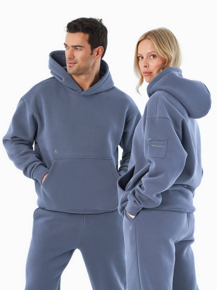 HARVINN | Essentials Travel Unisex Hoodie i ekologisk bomull och återvunnen polyester för wholesale av ORGANICATION