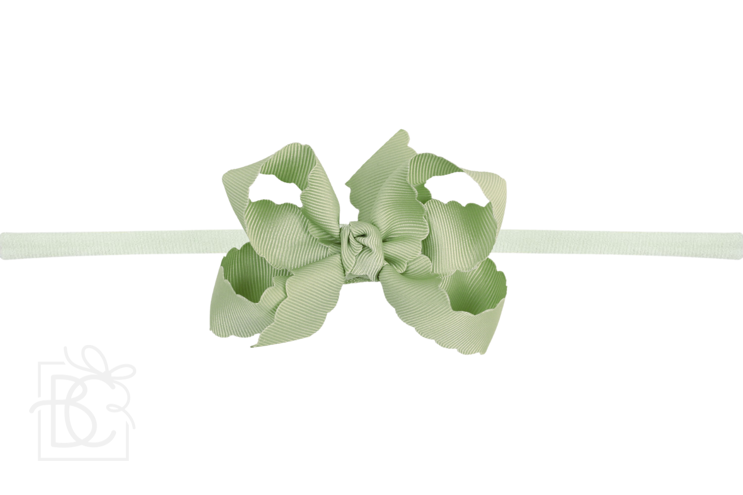 Beyond Creations, LLC - Venta al por mayor Cinta para el pelo - Niños - DIADEMA TIPO PANTIMEDIAS DE NAILON DE 1/4 PULGADAS CON LAZO EN EL BORDE FESTONEADO56