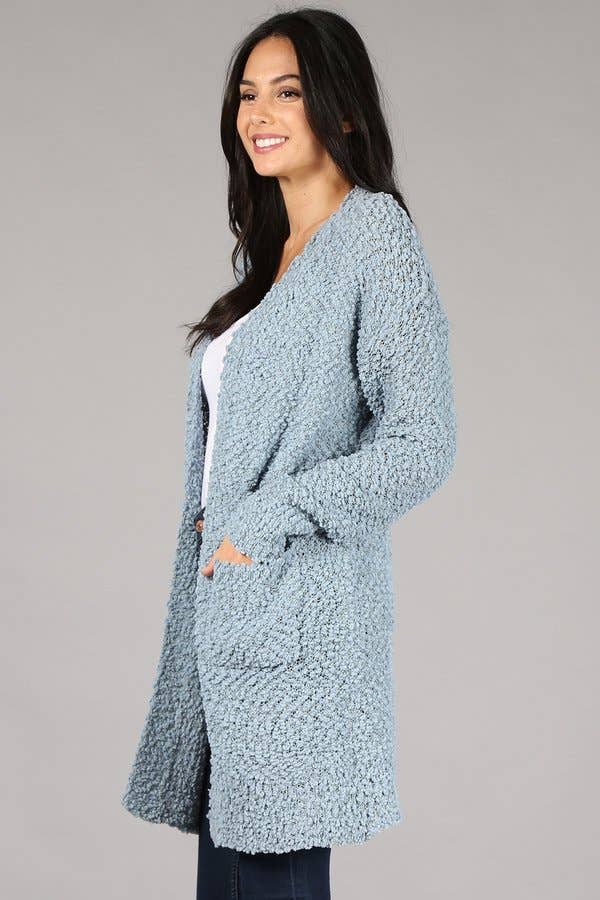 Oceanus Apparel - Wholesale Cardigan - Dames - OUG80160 Met Solid Popcorn versierde vesttrui9