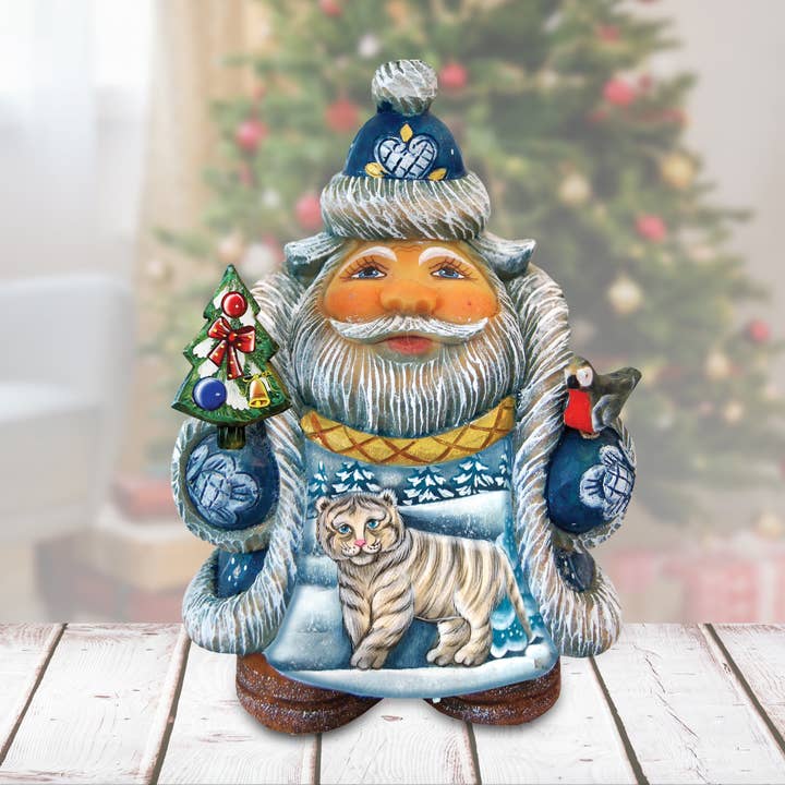 Cuddle Cub Santa Handpainted Figurine G.DeBrekht for wholesale by Designocracy