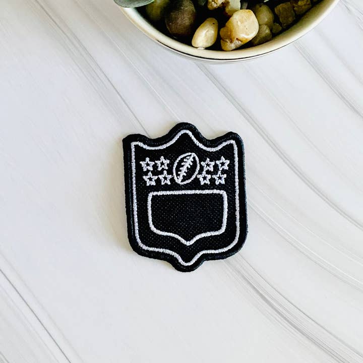 Football game day sign embroidered hat patch for wholesale by R & R Stitched