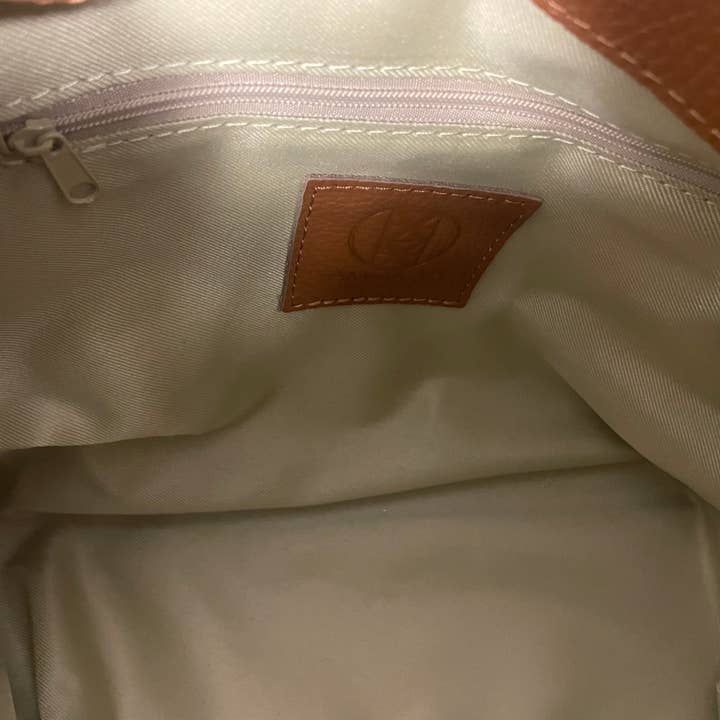 AMMA JO - Wholesale Satchel - Women's - Dorinda Bag - Italian Leather Carryall Satchel (Camel Brown)4