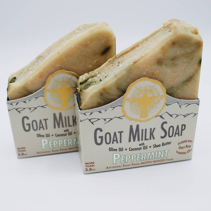 Pfefferminz-Ziegenmilchseife für den Großhandel von MOTH WOOD
