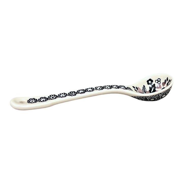 Cuillère, Cuillère à Tremper, 6,5" en "Duet in Black & Grey" par Manufaktura | L014S-DPSC pour la vente par Polish Pottery Outlet
