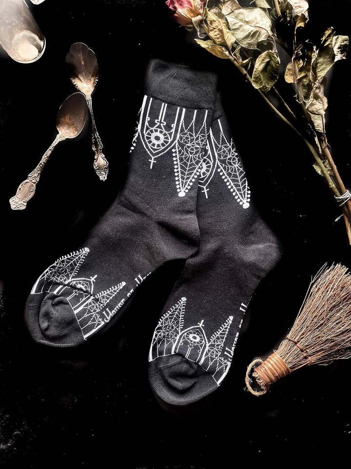Gothic Gable Socks for wholesale by House of Hex