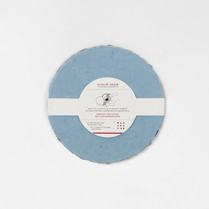 NATURAL DYED ROUND PAPER BUNDLE INDIGO for wholesale by Craft Boat