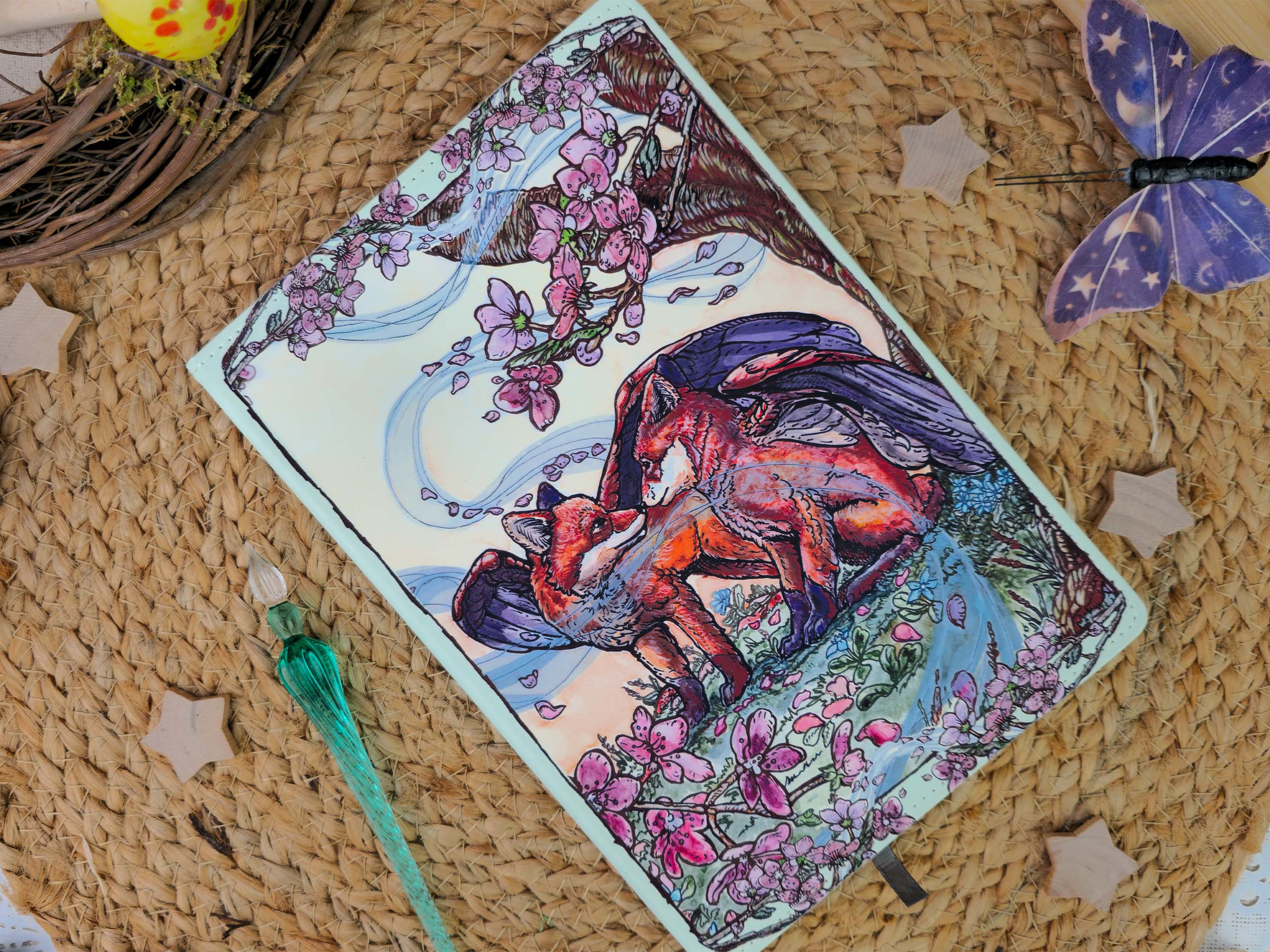 Wings of Fantasy – wholesale Journal och dagbok – Whisper and Wind Flying Fox Journal | A5 Veganskt Läderanteckningsbok | Present för Fantasy- och Naturälskare | Resedagbokspresent | Present till Författare0