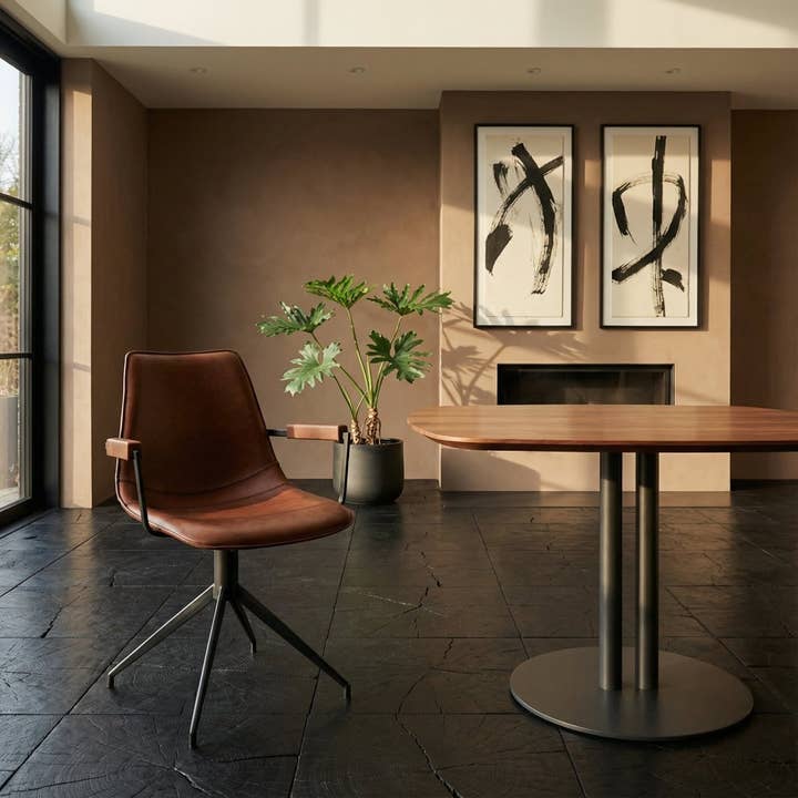 Furnhouse - Wholesale Chair - Set of 2 Light Brown Dining Chairs with Armrests Isabel1