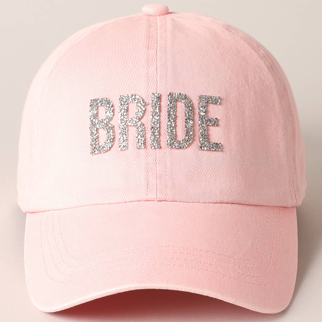 Fashion City - Wholesale Baseball Cap - Women's - Bride Glitter Letter Patch Baseball Cap0