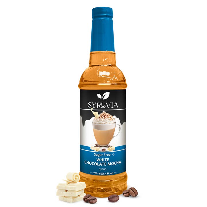 Syruvia - Wholesale Flavored Syrup - Sugar-Free White Chocolate Mocha Syrup