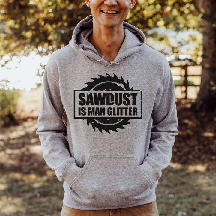 Sawdust Is Man Glitter Sweatshirt 170 for wholesale by 208 Tees
