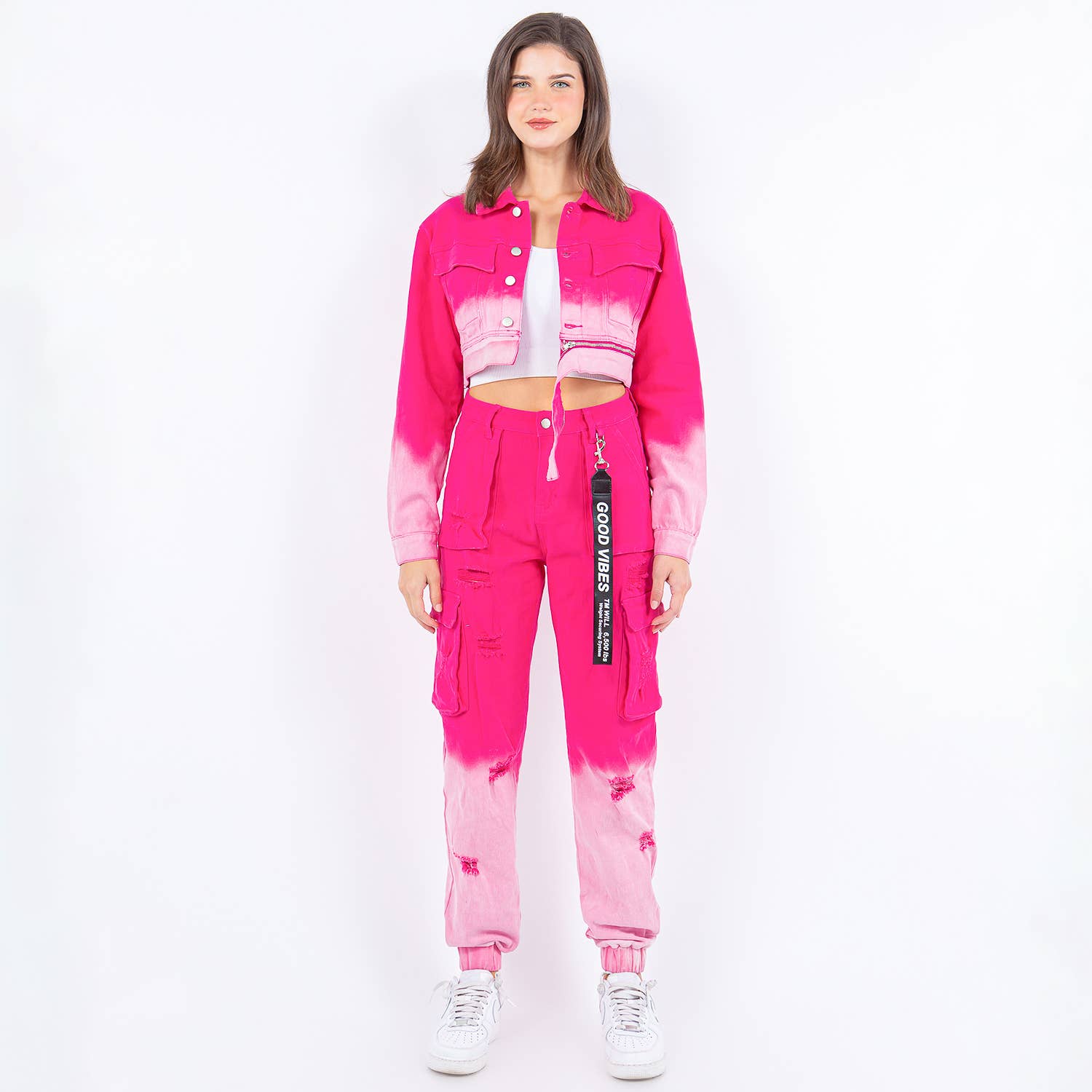 American Bazi – wholesale Jacka - Dam – OMBRE TVÄTTAD DRAGKEDJA TRIM JACKOR-RJK92556