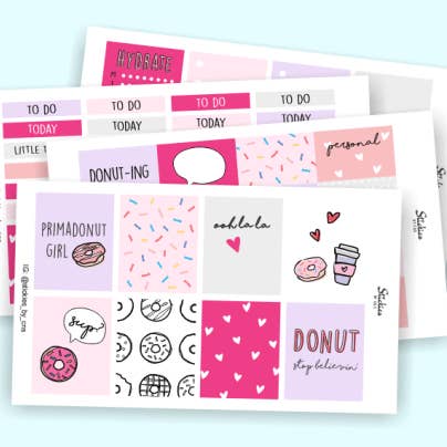Donut Weekly Kit for wholesale by Stickies by C&S