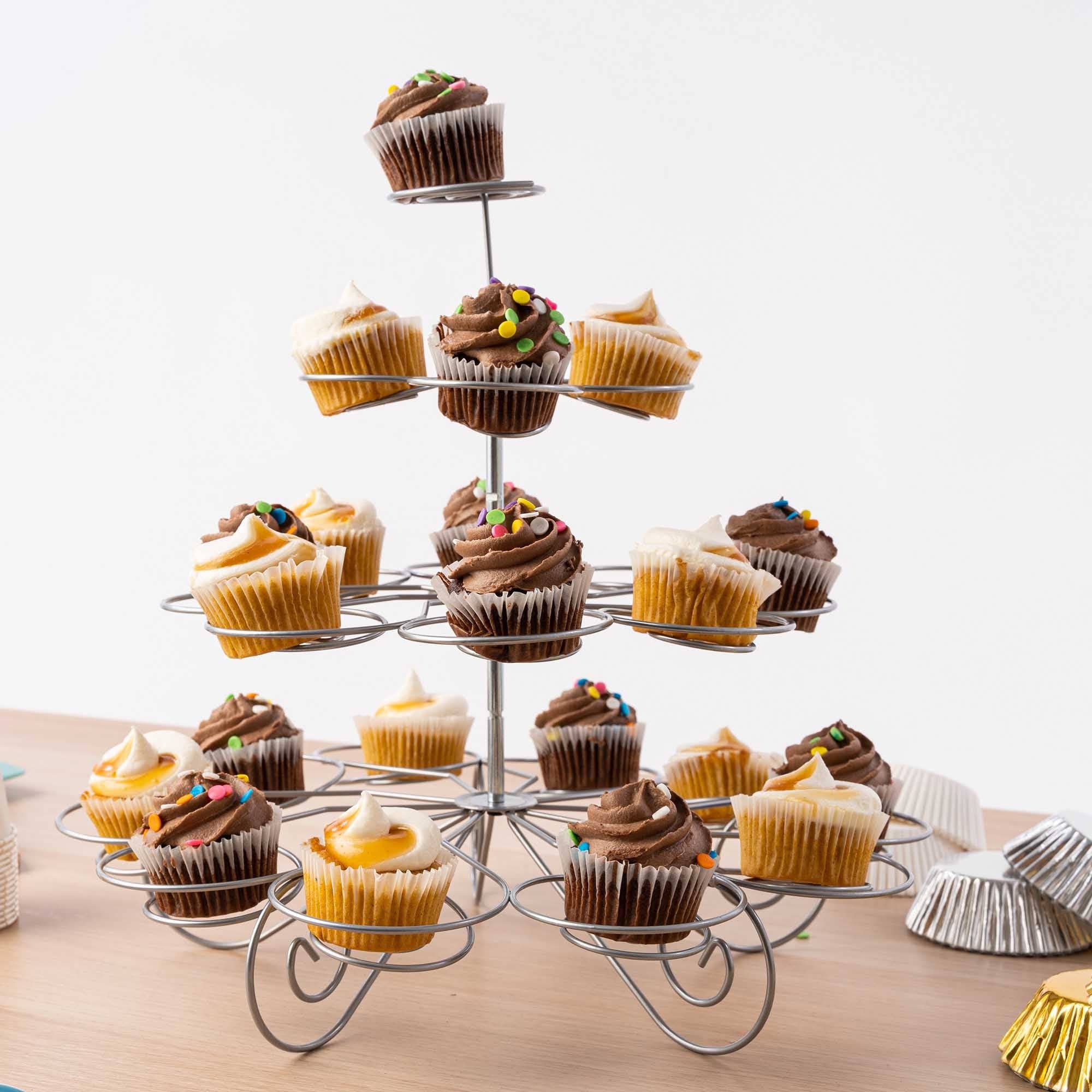 Portofino International Trading, USA - Wholesale Cake Stand - Wire Cupcake Stand - 4 Tier1