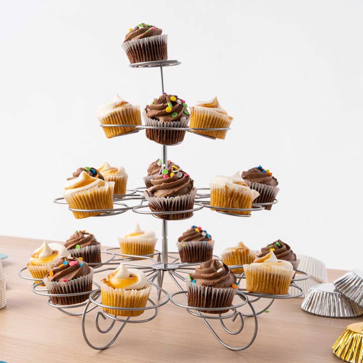 Portofino International Trading, USA - Wholesale Cake Stand - Wire Cupcake Stand - 4 Tier1