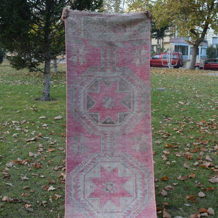 Vintage Pillows Store - Wholesale Runner rug - 1960's Vintage Herki Runner Rug - Extra Long Stair Carpet5