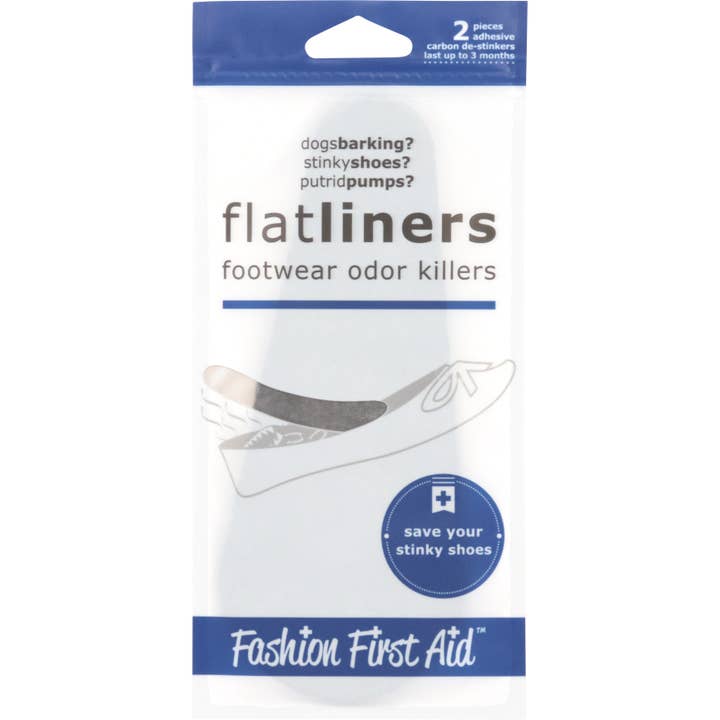 Fashion First Aid – wholesale Shoe deodorant / spray – FlatLiners: Thin Activated Carbon Shoe Odor Smell Killers