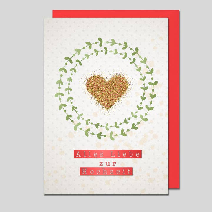 Wedding greeting card UK-34717 for wholesale by Michel-Verlag GmbH