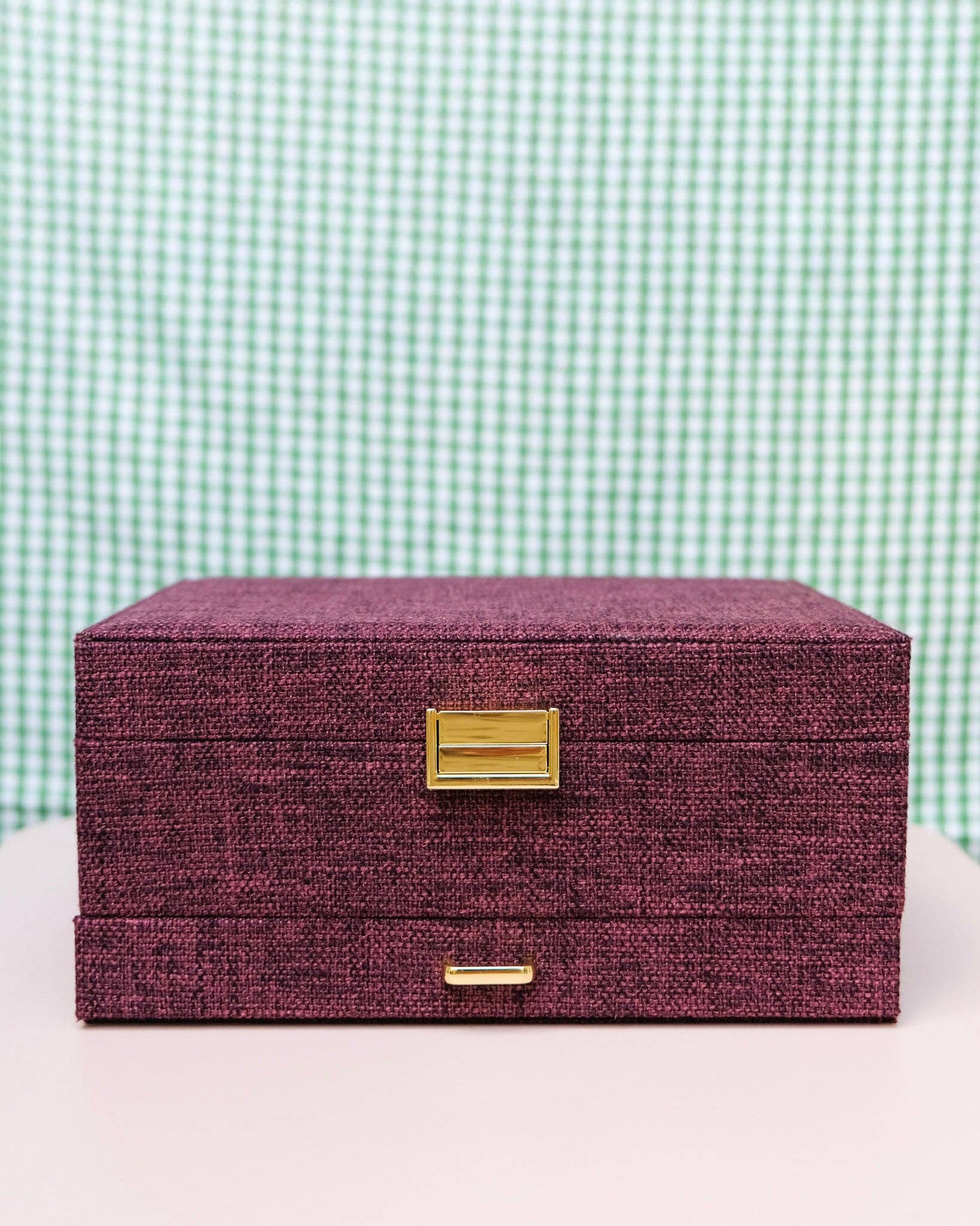 Maison Scarlett – wholesale Jewellery box/organiser – Denise linen jewelry box2