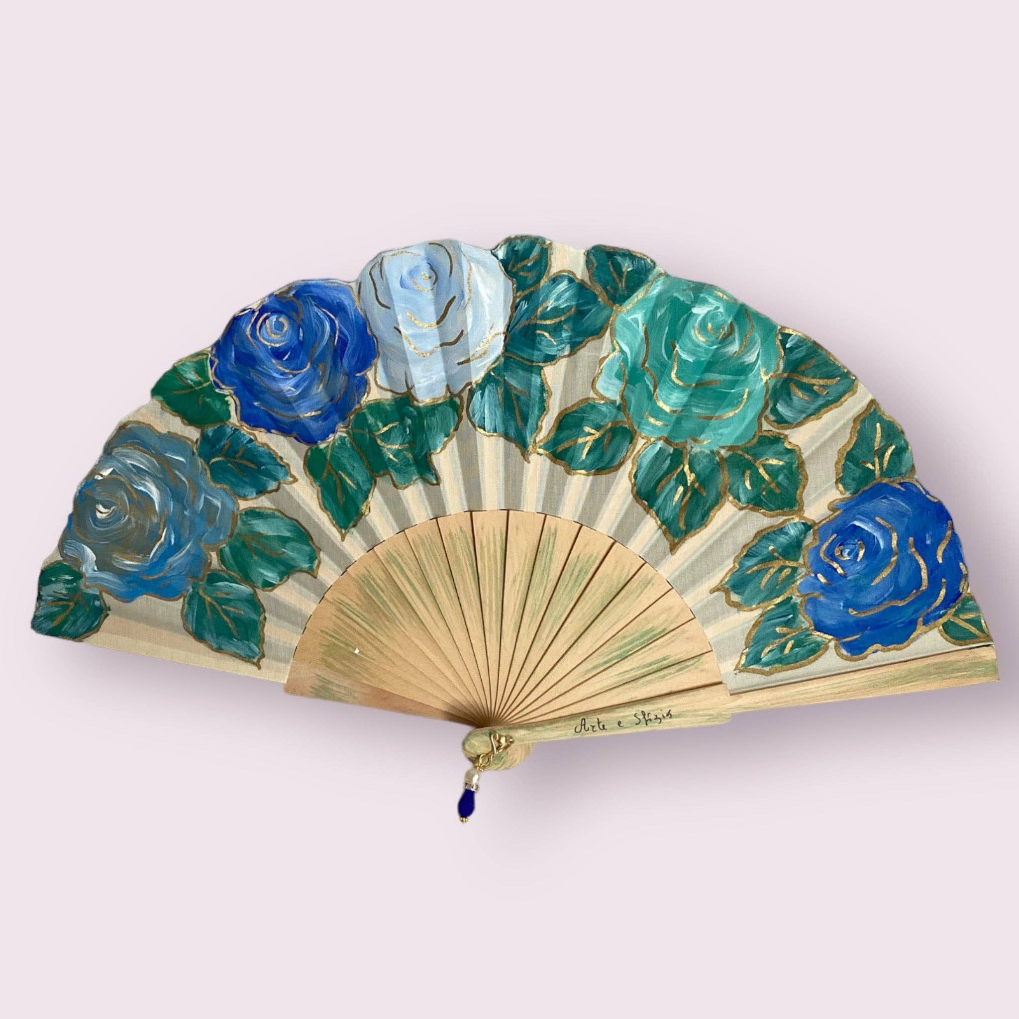 Arte e sfizio - Wholesale Handheld Folding Fan - painted flower fans22