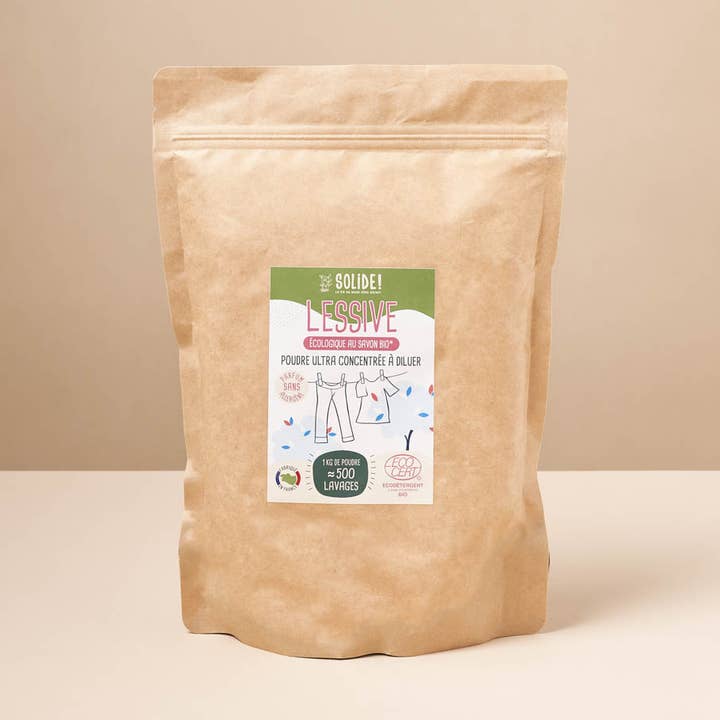 The Large Bag of 500 Detergents (1Kg=62,5L) for wholesale by Solide !