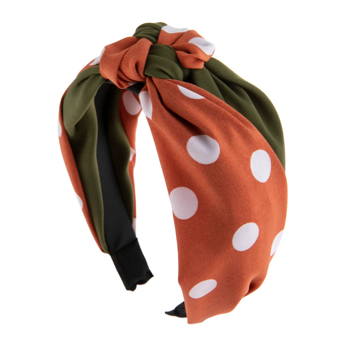 MYS Wholesale Inc - Wholesale Fashion Headband - Women's - Two Tone Polka Dots Knotted Fabric Headband9