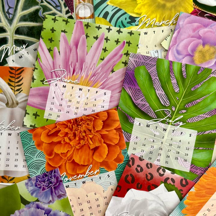 2025 Desk Calendar Flowers & Plants Hand-Drawn Originals for wholesale by blonde birdie
