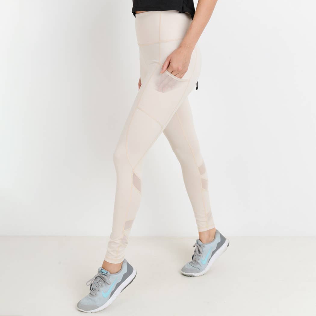 Natural 9B Leggings de cintura alta con bolsillo en ziggy zag de venta al por mayor en Faire3