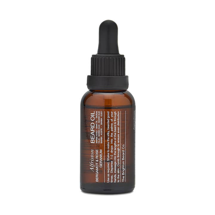 Aceite para barba de bergamota y geranio rosa Alfriston para venta al por mayor de The Brighton Beard Co.