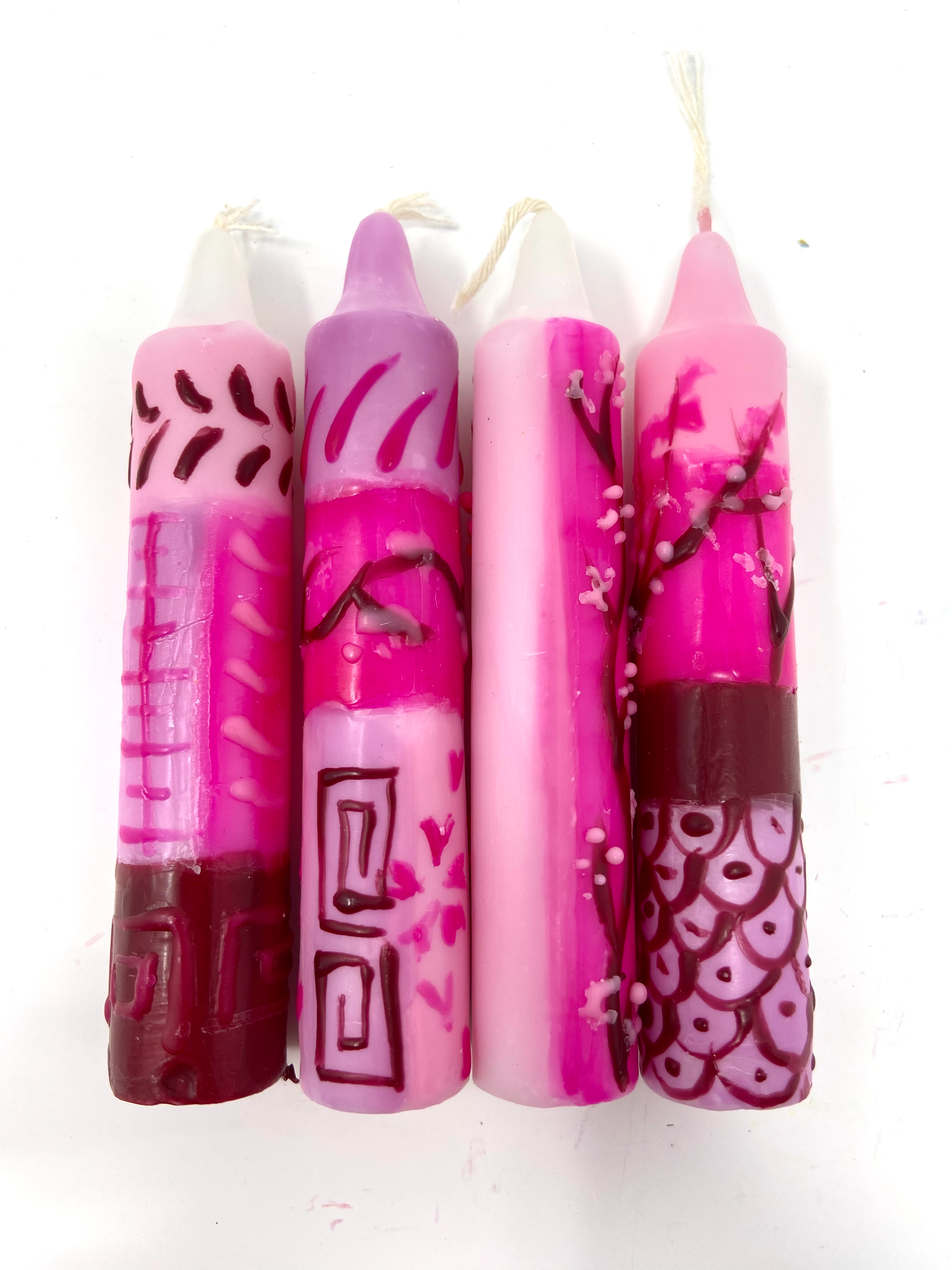 Averfelt – Vela/castiçal cónico por atacado – Jantar Japonês Colorido/Velas Shabbat Tper Pintadas à Mão2